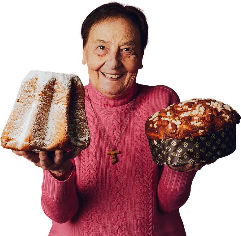 Silvana Bini, Nonna Silvi, con due grandi lievitati delle feste